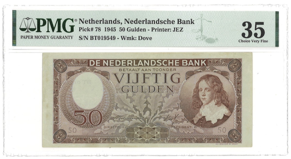 Nederland. 50 Gulden. Bankbiljet. Type 1945. - PMG 35