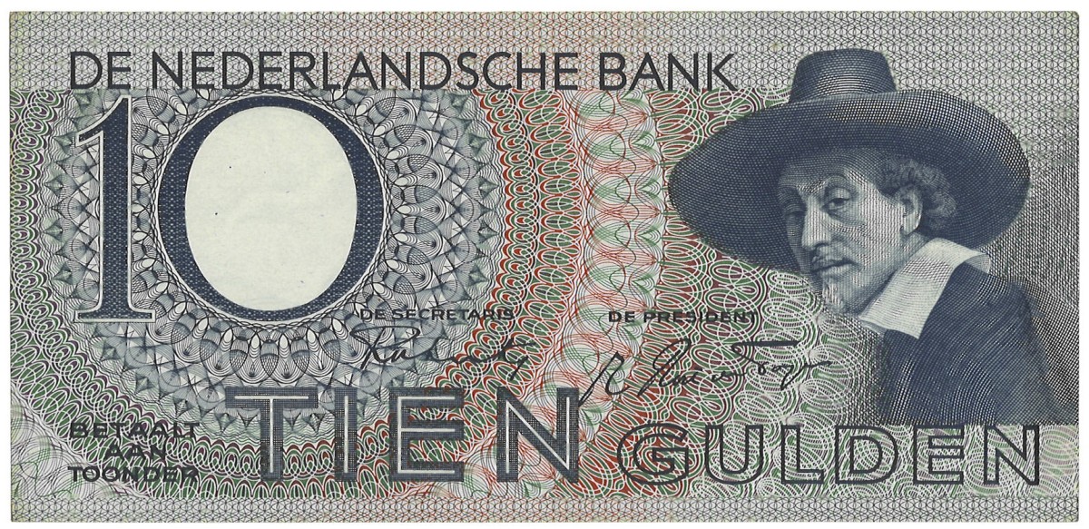 Nederland. 10 Gulden. Bankbiljet. Type 1943. - UNC.