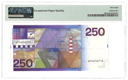 Nederland. 250 Gulden. Bankbiljet. Type 1985 - PMG 68EPQ