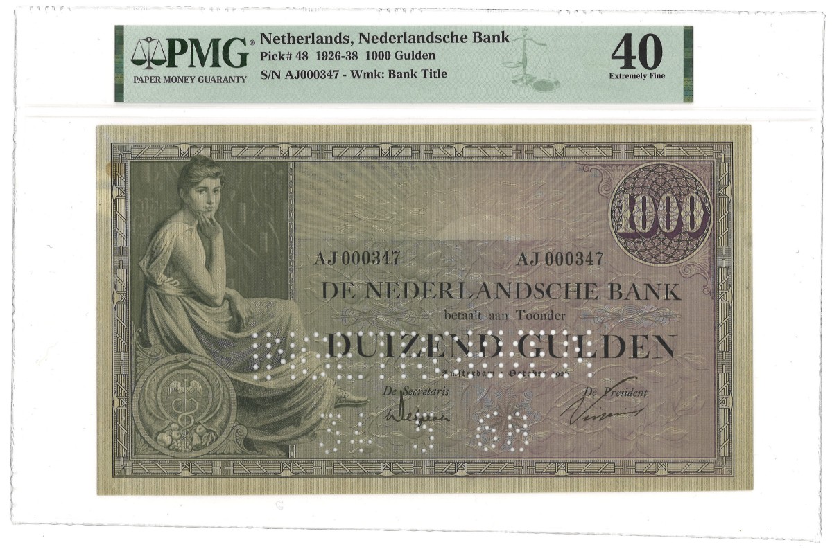 Nederland. 1000 Gulden. Bankbiljet. Type 1926. - PMG 40