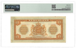 Nederland. 25 Gulden. Muntbiljet. Type 1943. - PMG 55
