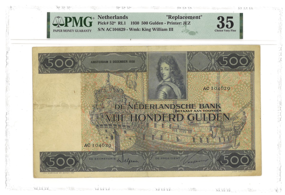 Nederland. 500 Gulden. Bankbiljet. Type 1930. - PMG 35