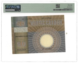 Nederland. 50 Gulden. Bankbiljet. Type 1929. - PMG 58