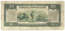 Netherlands-Indië. 25 Gulden. Muntbiljet. Type 1943. - Very fine -.