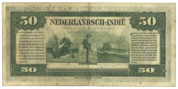 Netherlands-Indië. 50 Gulden. Muntbiljet. Type 1943. - Very fine +.