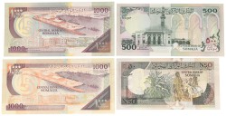 Somalia. 50/500/1000/1000 Shillings. Banknotes. Type 1989-1991. - UNC.