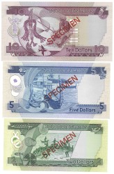 Solomon Islands. 2/5/10 Dollars. Banknotes. Type ND. - UNC.