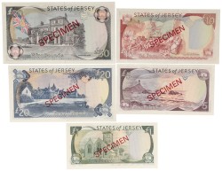 Jersey. 1/5/10/20/50 Pounds. Banknotes. Type ND. - UNC.