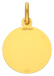 No Reserve - 18K Geelgouden 'meer dan gisteren, minder dan morgen' hanger van A. Augis.