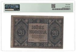 Hungary. 20 Korona. Banknote. Type 1919. - PMG 58.