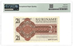 Suriname. 2½ Gulden. Muntbiljet. Type 1967. - PMG 65EPQ.