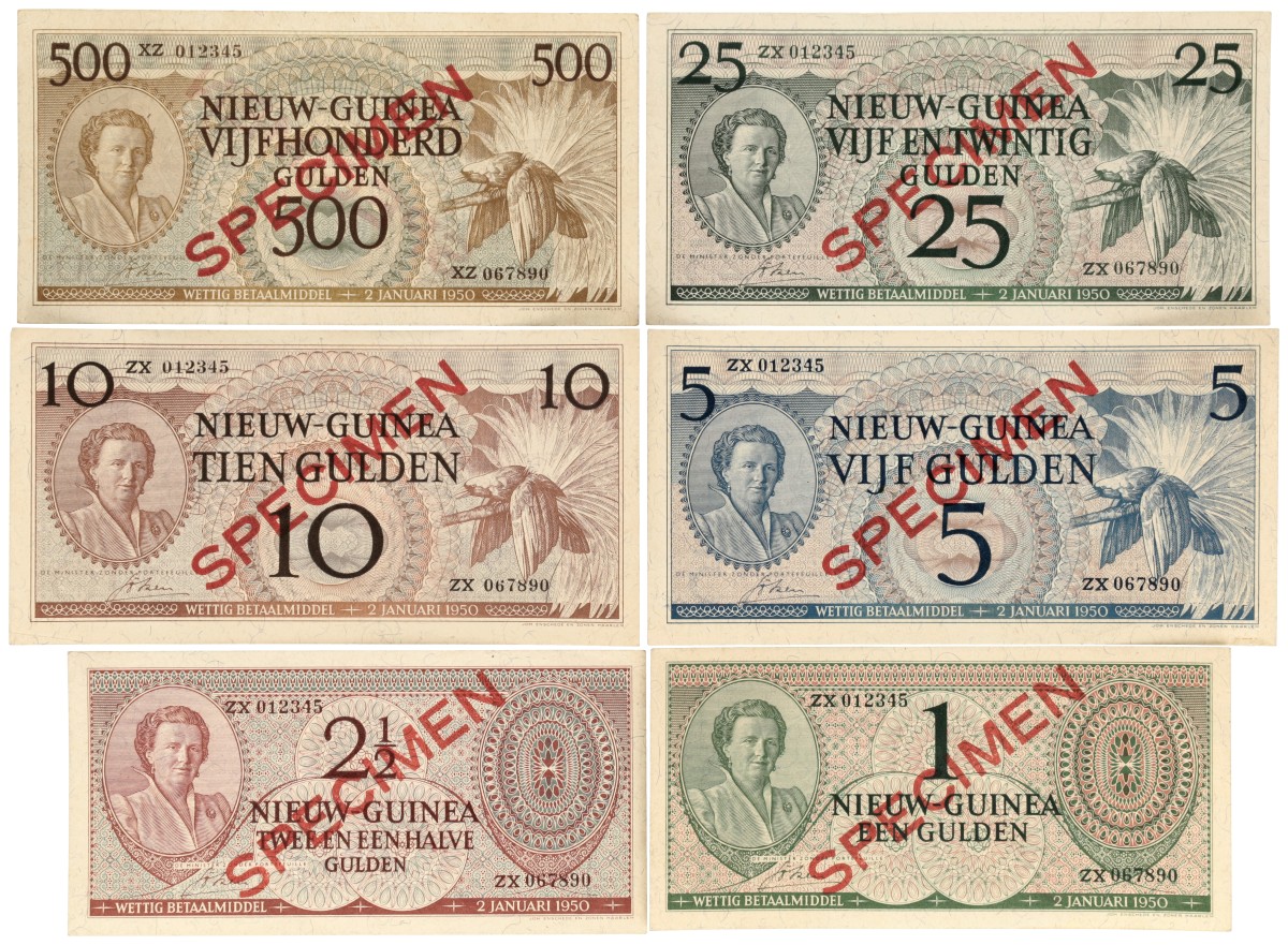 New Guinea. Complete serie specimen. Banknotes. Type 1950. - UNC.