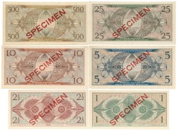 New Guinea. Complete serie specimen. Banknotes. Type 1950. - UNC.