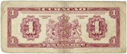 Curaçao. 1 Gulden. Muntbiljet. Type 1947. - Fine / Very fine.