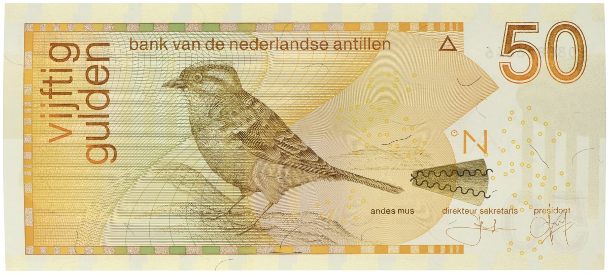 Netherlands-Antilles. 50 Gulden. Banknote. Type 1998. - UNC.