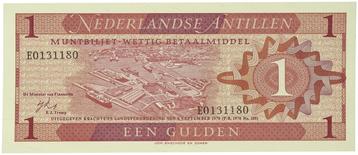 Netherlands-Antilles. 1 Gulden. Banknote. Type 1970. - UNC.