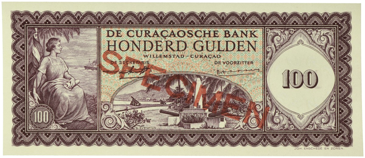 Curaçao. 100 Gulden. Banknote. Type 1958. - UNC.