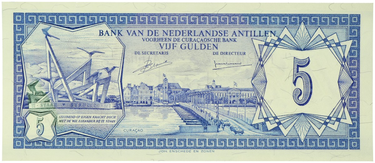 Netherlands-Antilles. 5 Gulden. Banknote. Type 1979. - UNC.