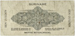 Suriname. 1 Gulden. Zilverbon. Type 1947. - Fine.