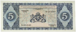 Curaçao. 5 Gulden. Banknote. Type 1930. - UNC.