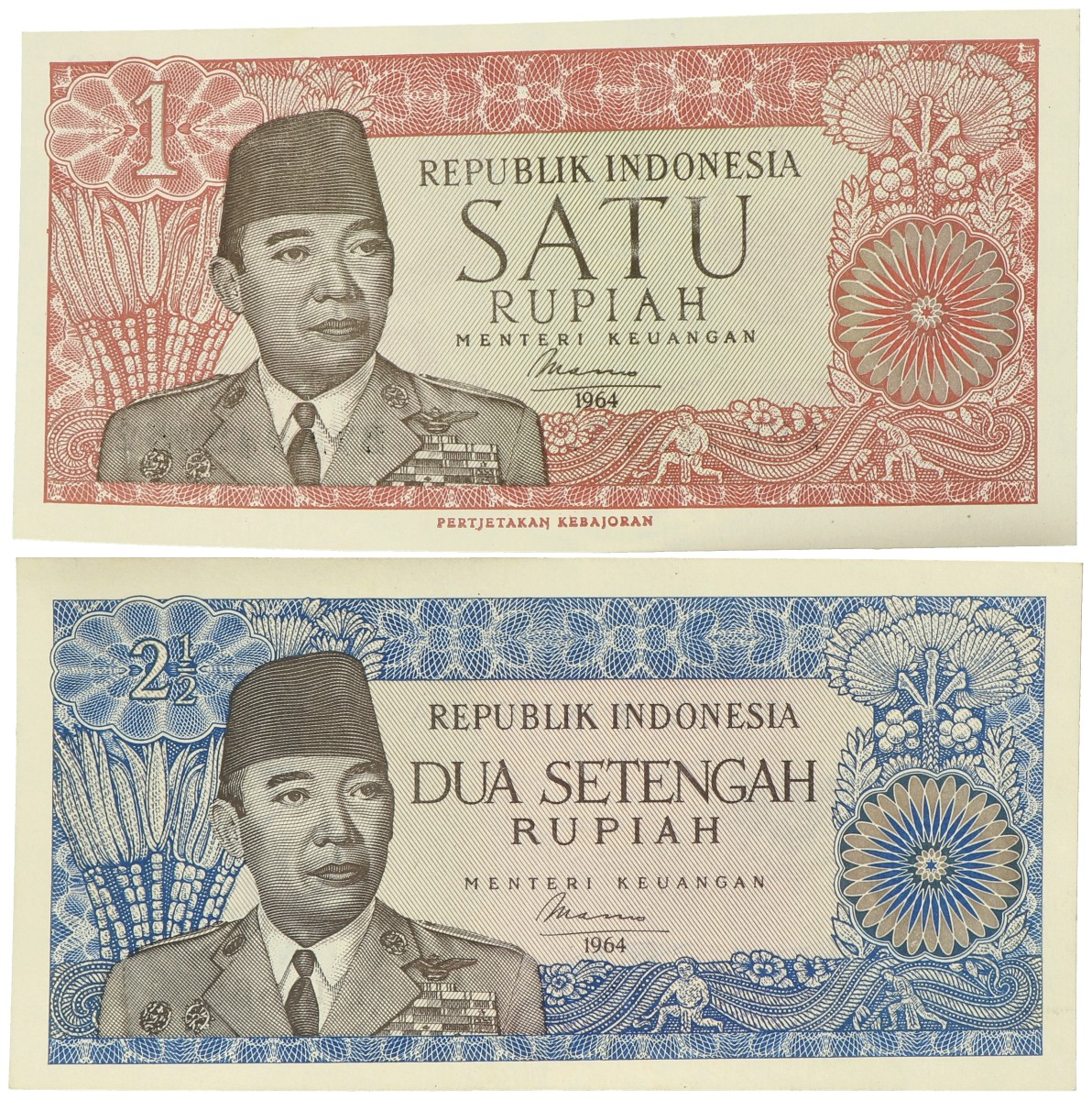 Indonesia. 1/2,5 Rupiah. Banknote. Type 1964. - UNC.