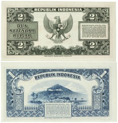 Indonesia. 1/2,5 Rupiah. Banknote. Type 1951. - UNC.