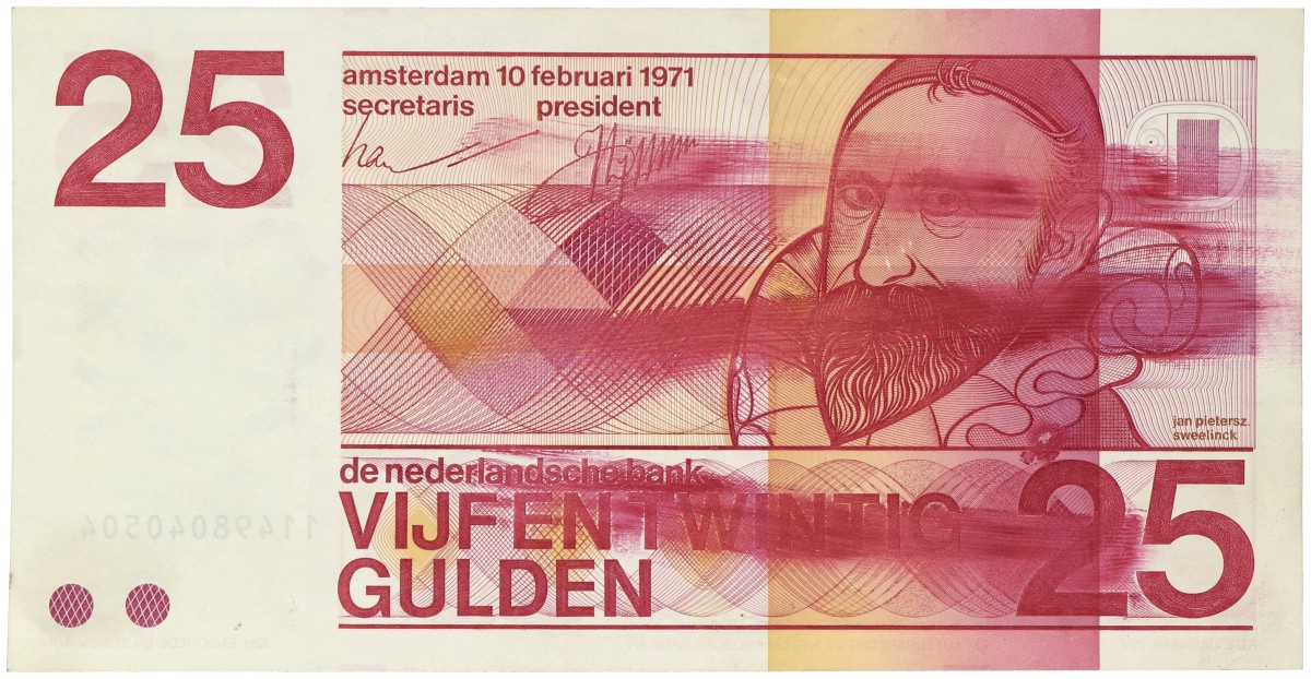 Nederland. 25 Gulden. Misdruk. Type 1971. - Prachtig.