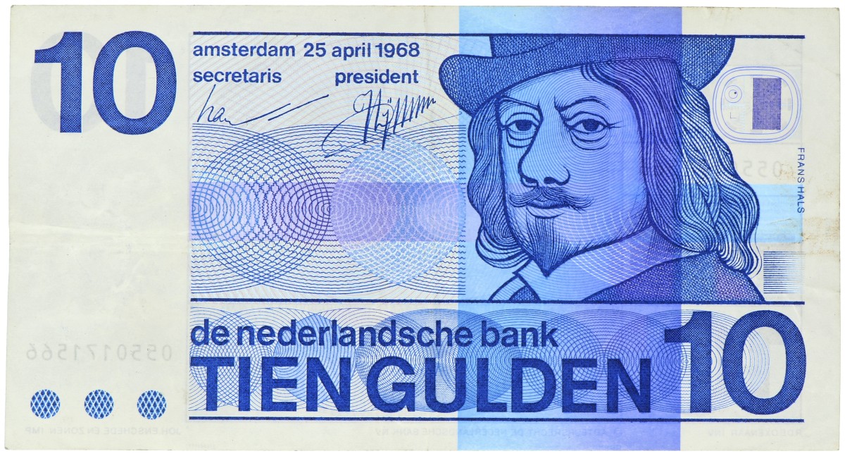 Nederland. 10 Gulden. Misdruk. Type 1968. - Zeer Fraai.