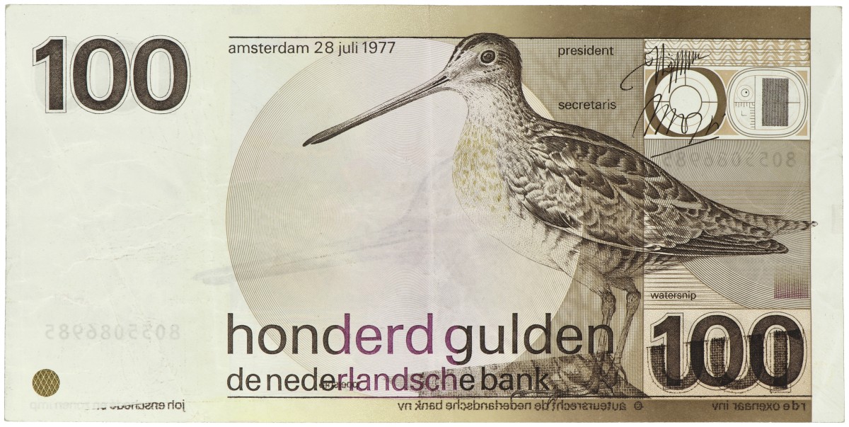 Nederland. 100 Gulden. Misdruk. Type 1977. - Zeer Fraai.