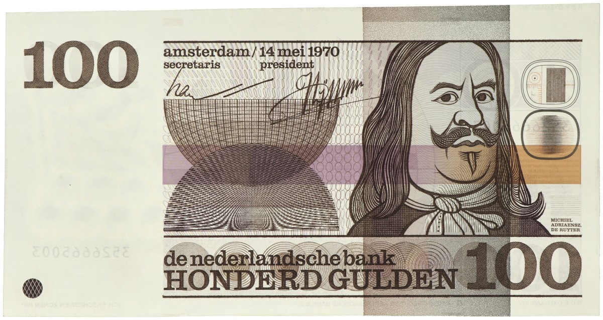 Nederland. 100 Gulden. Misdruk. Type 1970. - Nagenoeg UNC.