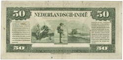 Netherlands-Indies. 50 Gulden. Muntbiljet. Type 1943. - Very fine +.