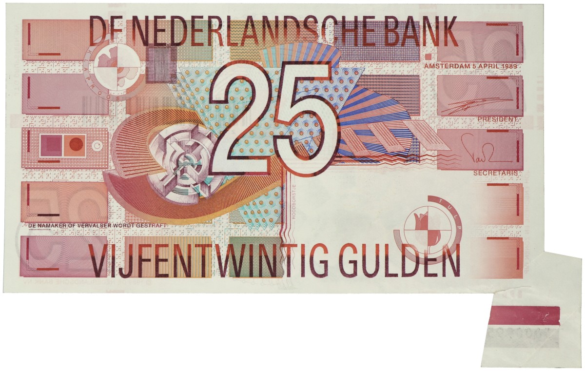 Nederland. 25 Gulden. Misdruk. Type 1989. - UNC.