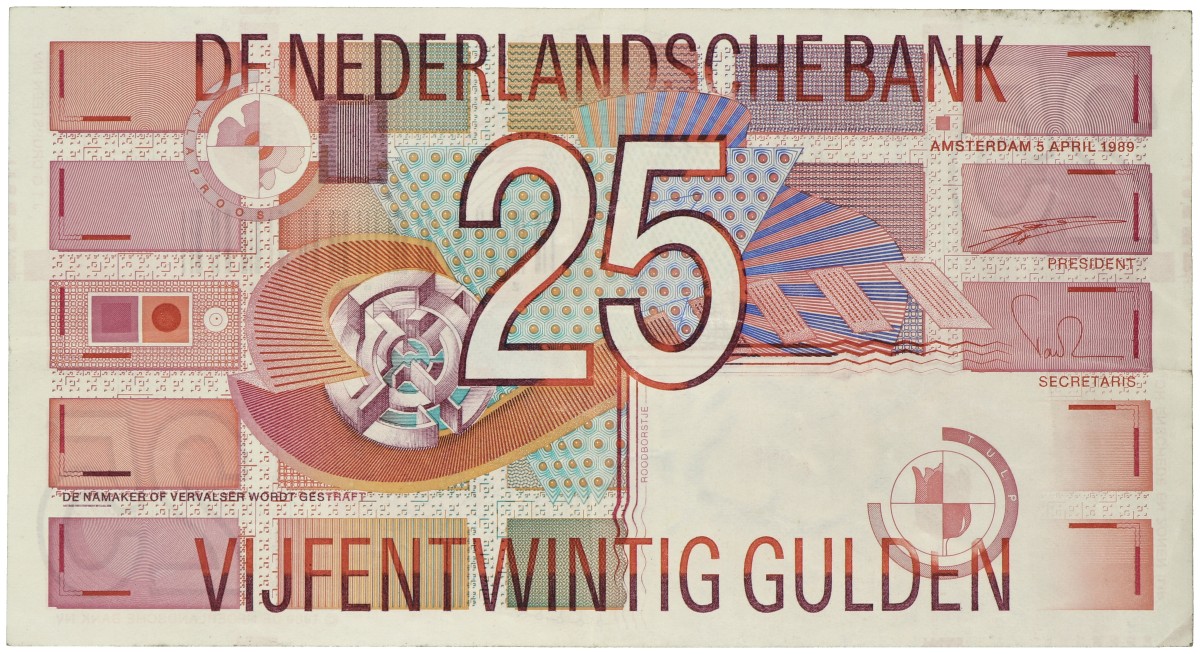 Nederland. 25 Nederland. Misdruk. Type 1989. - Zeer Fraai / Prachtig.