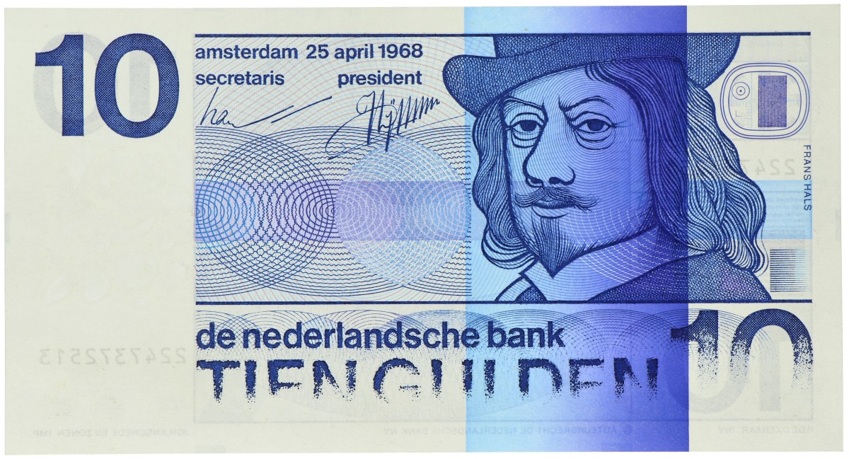 Nederland. 10 Gulden. Misdruk. Type 1968. - UNC.