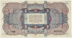 Nederland. 10 Gulden. Misdruk. Type 1945. - Zeer Fraai.