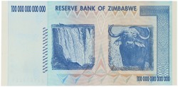 Zimbabwe. 100000000000000 Dollars. Banknote. Type 2003. - UNC.