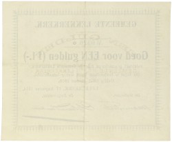 Nederland. 1 Gulden. Noodgeld. Type 1915. Type Lekkerkerk. - Zeer Fraai / Prachtig.