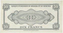 Rwanda - Burundi. 10 Francs. Banknote. Type 1960. - Extremely fine.