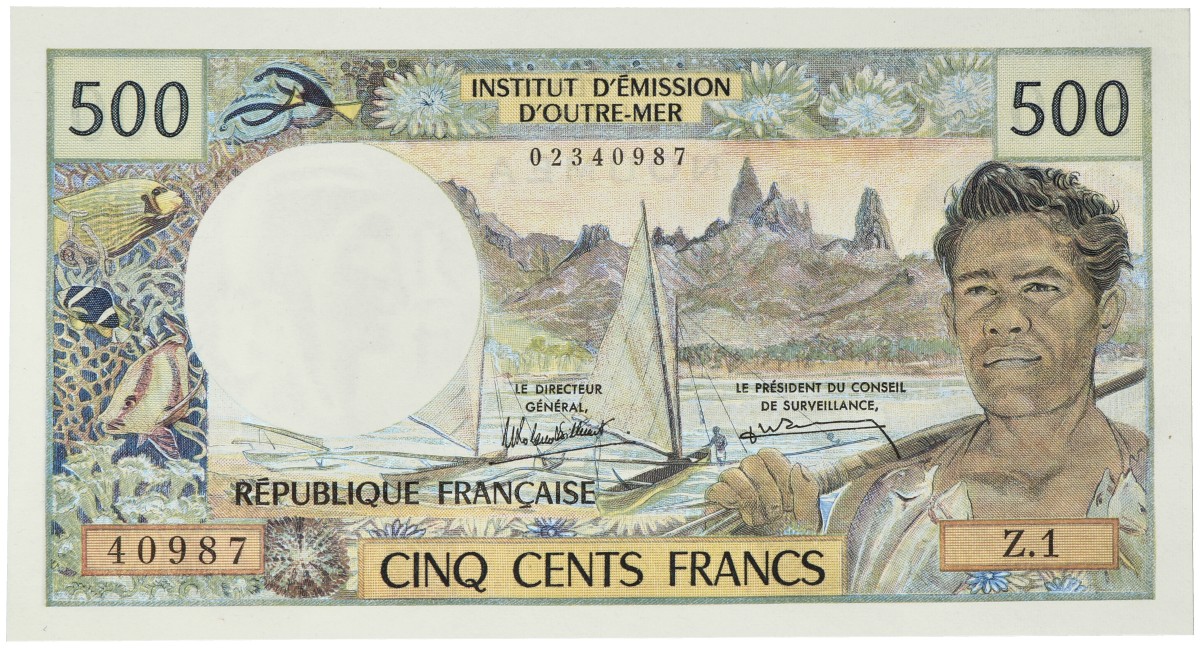 French Pacific Territories. 500 Francs. Banknote. Type 1990-2001. - UNC.