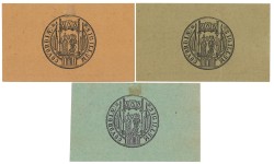 Nederland. 5 cent Prachtig / 10 cent Prachtig / 1 Gulden Zeer Fraai / 2.5 Gulden Fraai/Zeer fraai. Waardebon. Type 1914. Type Coevorden.