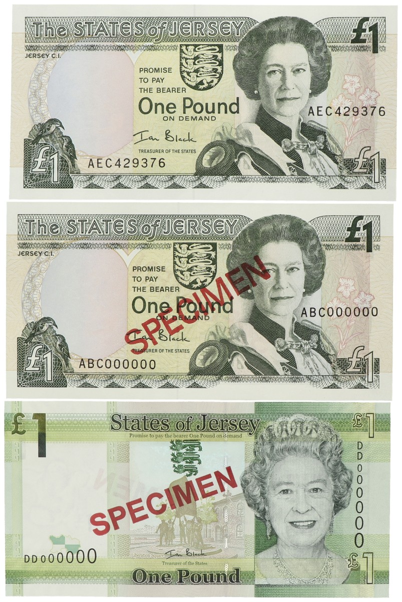 Jersey. 1/1/1 Pound. Banknotes. Type ND. - UNC.