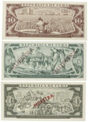 Cuba. 1/5/10 Pesos. Banknotes. Type 1970. - UNC.