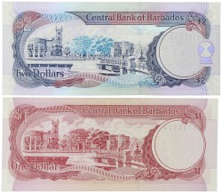 Barbados. 1/2 Dollars. Banknotes. Type 2007. - About UNC.