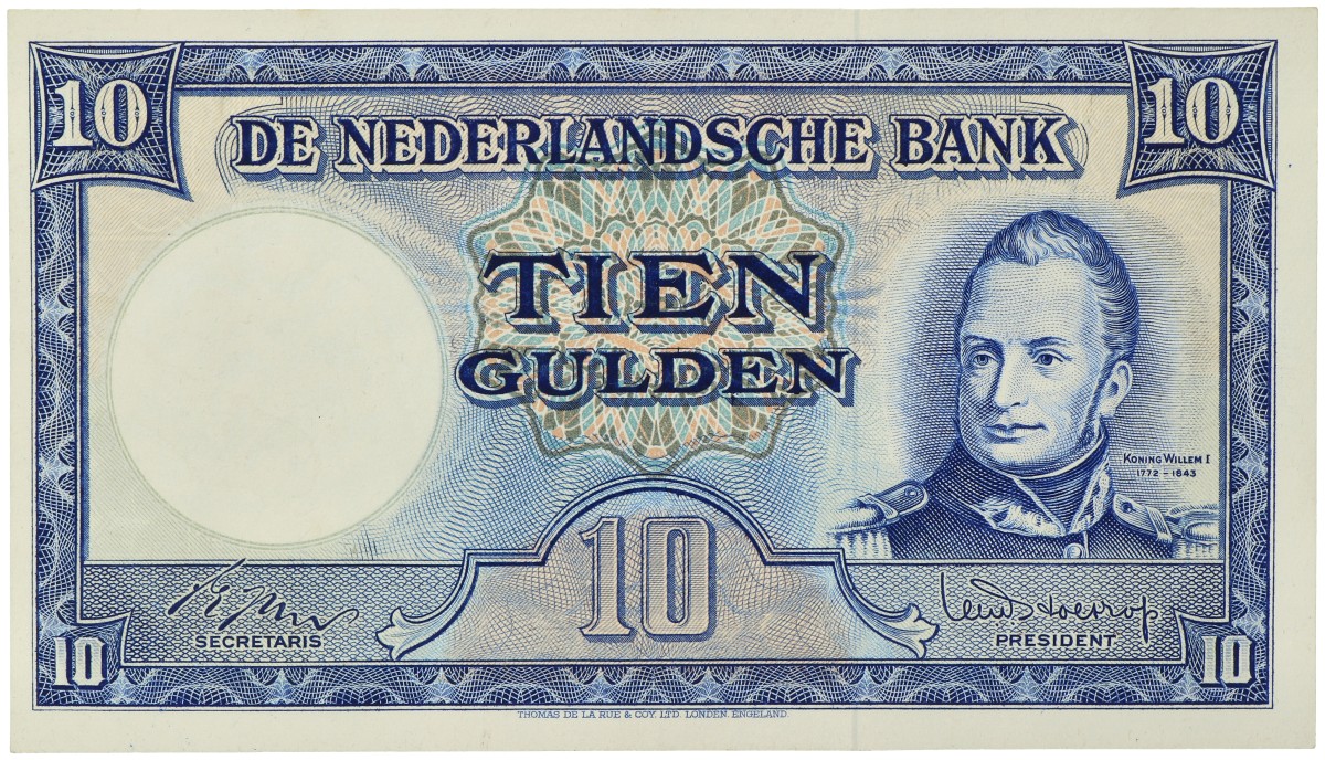 Nederland. 10 Gulden. Bankbiljet. Type 1949. - Prachtig -