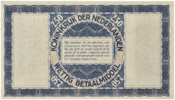 Nederland. 2½ Gulden. Zilverbon. Type 1938. - UNC.