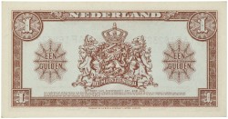 Nederland. 1 Gulden. Muntbiljet. Type 1945. - UNC.