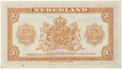 Nederland. 1 Gulden. Muntbiljet. Type 1943. - UNC.