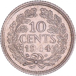 10 cent Wilhelmina 1944 ES. FDC.