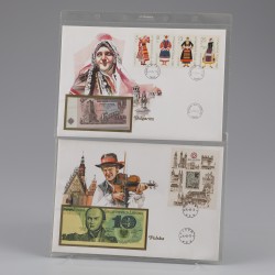 World. 15 Banknotes different countries and denominations. - Album - UNC.