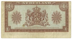 Nederland. 1 Gulden. Misdruk. Type 1945. - Prachtig.